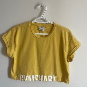 Size Large Yellow Gymshark Crop Top